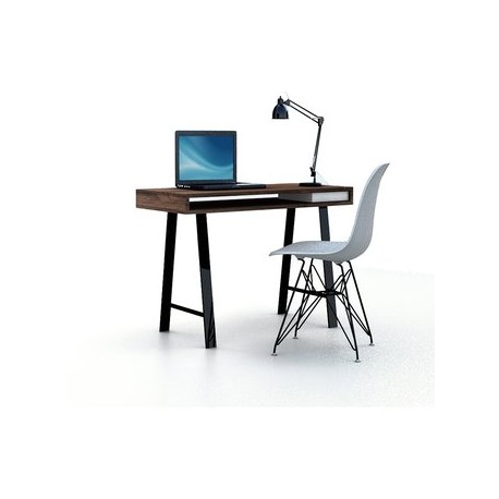 Escritorio Minimalista Con Cajon FS Estudio Color-Nogal - Envío Gratuito