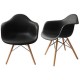 Juego de 2 Sillas estilo Eames con brazo 135 Color Negro modelo PAR135 Negro - Envío Gratuito