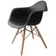 Juego de 2 Sillas estilo Eames con brazo 135 Color Negro modelo PAR135 Negro - Envío Gratuito