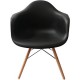 Juego de 2 Sillas estilo Eames con brazo 135 Color Negro modelo PAR135 Negro - Envío Gratuito