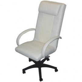 Sillon Ejecutivo para Oficina Masaje Rodillos Vibracion Calor - Blanco - Envío Gratuito