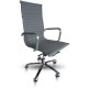 Sillón Directivo en Curpiel Gris Mod. A05 - Envío Gratuito