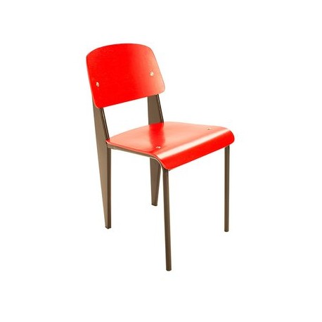 Silla Mobilier Standar-Negro &-Rojo - Envío Gratuito