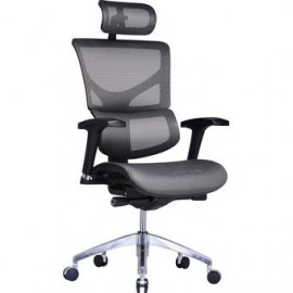 Silla de Oficina Yves - Ejecutiva Ergonómica - Gris - Envío Gratuito