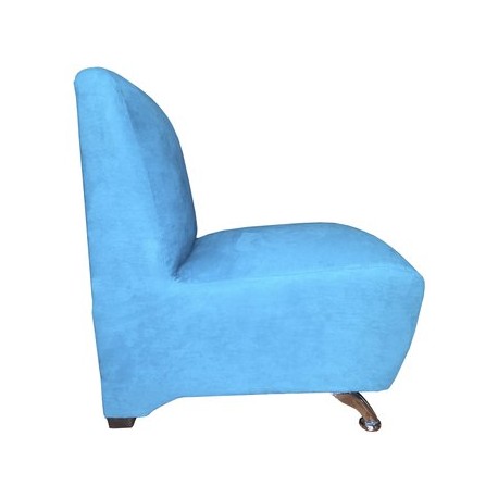 Sillón Indivudial, Vintage Home Designe, Europe, Tapizado Suede- Azul Turquesa - Envío Gratuito