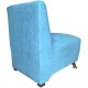 Sillón Indivudial, Vintage Home Designe, Europe, Tapizado Suede- Azul Turquesa - Envío Gratuito