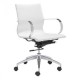 Silla de oficina marca Zuo modelo Glider espalda baja - blanco , 100375 - Envío Gratuito