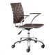 Silla de oficina marca Zuo modelo Criss Cross - espresso / 205032 - Envío Gratuito