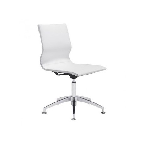 Silla de oficina marca Zuo modelo Glider (conferencia) - blanca / 100378 - Envío Gratuito