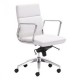 Silla de oficina marca Zuo modelo Engineer espalda baja - blanca , 205896 - Envío Gratuito