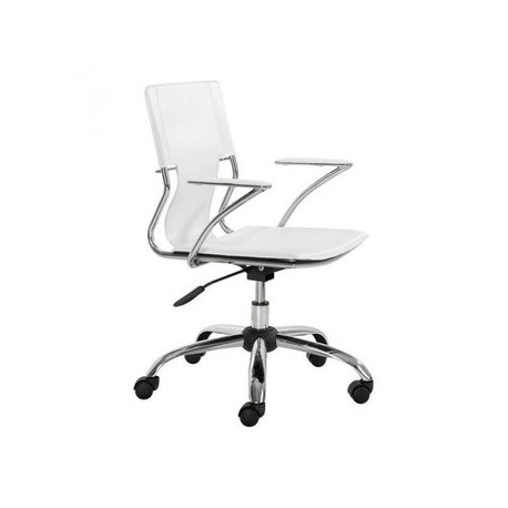 Silla de oficina marca Zuo modelo Trafico - blanca / 205182 - Envío Gratuito