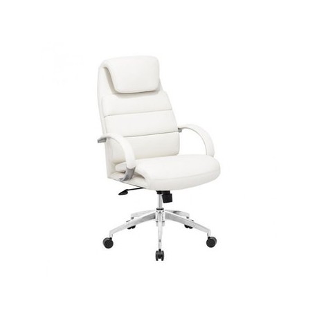 Silla de oficina marca Zuo modelo Lider Comfort - blanca / 205316 - Envío Gratuito