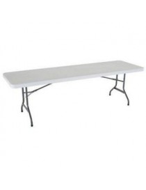 Mesa Plegable al Centro LIFETIME de Trabajo/Banquetes 2.4 Mts x 76 Cms, Grado Comercial - Envío Gratuito