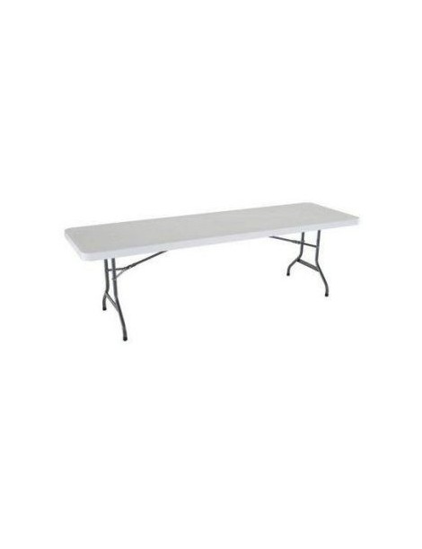 Mesa Plegable al Centro LIFETIME de Trabajo/Banquetes 2.4 Mts x 76 Cms, Grado Comercial - Envío Gratuito