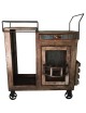 Carrito De Servicio Madera, Vintage Home Designe, Toledo, Movible Con Ruedas De Hierro Doble Vista, Porta Vasos Giratorio - Enví