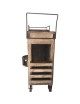 Carrito De Servicio Madera, Vintage Home Designe, Toledo, Movible Con Ruedas De Hierro Doble Vista, Porta Vasos Giratorio - Enví