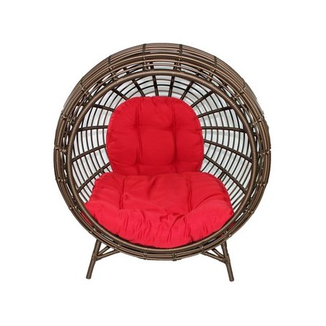 Sillón Lounge H & G España 2013138L1 1 Pza-Bronce/Rojo - Envío Gratuito