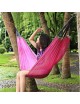 Acampar al aire libre Patio columpio portátil plegable sola persona Algodón Hamaca Rose - Envío Gratuito