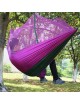Aotu 2,6 x 1,4 M acampa portable de alta resistencia del paracaídas Tela dormir Hamaca con la red de mosquito Purple - Envío Gra
