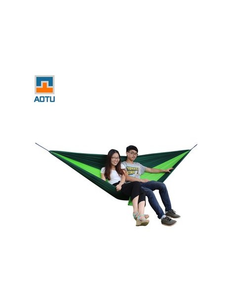 Aotu AT6737 camping 2-persona paracaídas tela de nylon de la hamaca Green - Envío Gratuito