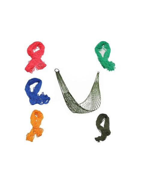 Portátil Nylon colgante para dormir cama hamaca para acampar al aire libre senderismo viajes Orange - Envío Gratuito