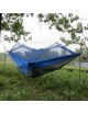 Portátil dormir Mosquitera hamaca colgantes al aire libre que acampa yendo azul y gris - Envío Gratuito
