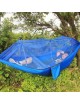 Portátil dormir Mosquitera hamaca colgantes al aire libre que acampa yendo azul y gris - Envío Gratuito
