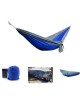 2 People Hamaca 270 x 140cm  Doble Persona Columpio  Hamaca de Ocio para Viajes, Cámping, Senderismo -Azul mas Gris - Envío Grat