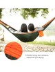 Hamaca Doble De Paracaída Cama Colgante Al Aire Libre De Nylon Camping, Verde mas Naranja - Envío Gratuito