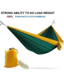 Hamaca De Paracaída Cama Colgante Al Aire Libre De Nylon Camping Para Una Persona, Verde mas Amarillo - Envío Gratuito