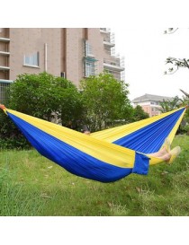 CX Hamaca Double Person Portable Nylon Fabric Hammock-Azul y amarillo - Envío Gratuito