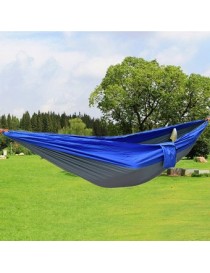 CX Hamaca Double Person Portable Nylon Fabric Hammock-Azul Y Gris - Envío Gratuito