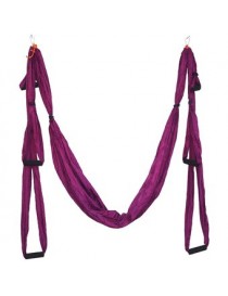 Paracaídas Tela oscilación Inversion Terapia Anti-gravedad aérea Hamaca yoga púrpura - Envío Gratuito