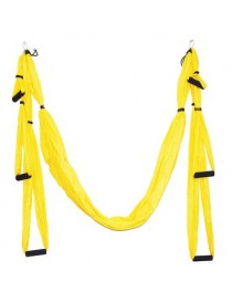 Paracaídas Tela oscilación Inversion Terapia Anti-gravedad aérea Hamaca Yoga Amarillo - Envío Gratuito