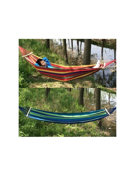 ER Portable de la lona de la hamaca cama de albergue oscilación individual Con Barra de extensión 190 por  80cm-rojo - Envío Gra