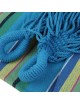 EH Rayada azul hamaca de algodón doble espesar (fortalecimiento nudo tejido)-Azul - Envío Gratuito