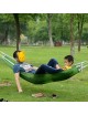 EH Cama Nylon Hamaca paracaídas portátil para 2 Personas Viajes acampar al aire libre Verde - Envío Gratuito