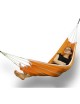 EH Cama Nylon Hamaca paracaídas portátil para 1 persona Viajes acampar al aire libre naranja - Envío Gratuito