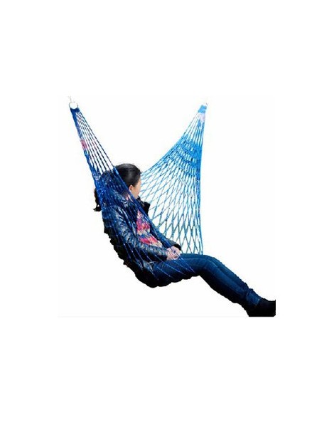 Louiwill Nylon Mesh Neto Sola Hamaca Cama Colgante Para Acampar Senderismo Mochilero Viajes, Azul - Envío Gratuito