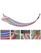 Solo Rayas De Color Al Aire Libre Colgando Hamaca Madera Lona Hamaca Columpio Portátil Hamaca Interior Ocio Camping 200 por 80cm