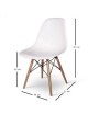 Silla Estilo Eames Color Blanca Decoración De Interiores - Envío Gratuito