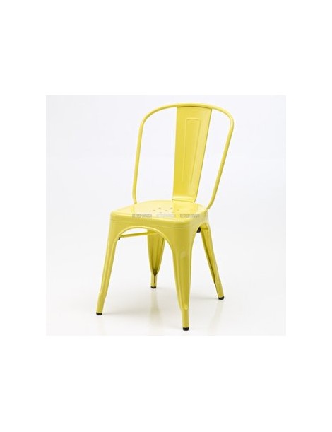 Silla Estilo Tolix Amarillo Gloss - Envío Gratuito