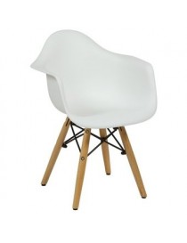 Silla Infantil Vitrozi Eames Woody C/Brazo Blanca - Envío Gratuito