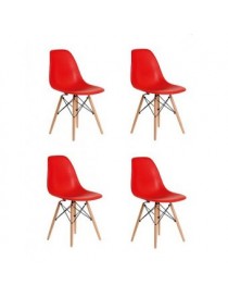 Silla Vitrozi Niños KIT DE 4 SILLAS Rojo - Envío Gratuito