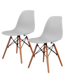 Pack 2 Sillas Estilo Eames Gris Decoracion De Interiores - Envío Gratuito