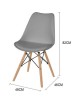 Pack 2 Sillas Estilo Eames Gris Decoracion De Interiores - Envío Gratuito