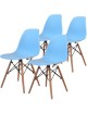 Pack 4 Sillas Estilo Eames Azul Decoracion De Interiores - Envío Gratuito