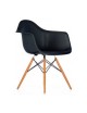 Silla de Comedor Vitrozi Replica Eames Woody Brazo-Negro - Envío Gratuito