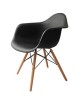 Juego de 2 Sillas estilo Eames con brazo 135 Color Negro modelo PAR135 Negro - Envío Gratuito