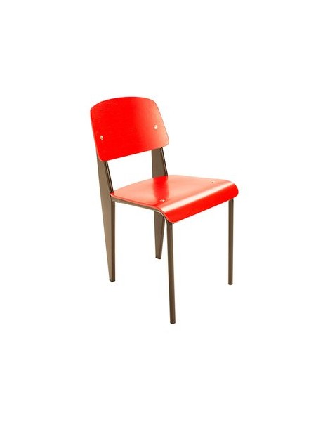 Silla Mobilier Standar-Negro &-Rojo - Envío Gratuito